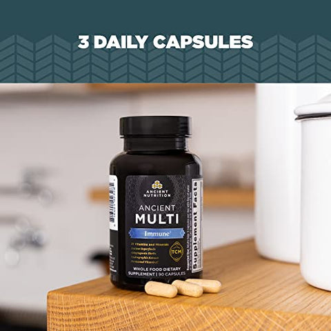 Multivitamínico para Suporte Imunológico, Imunidade, 21 Vitaminas e Minerais com Vitamina D | Ancient Nutrition - Ancient Nutrition