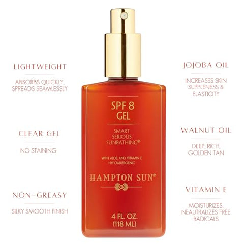 Hampton Sun Gel FPS 8, 120 ml – Proteção Solar de Luxo