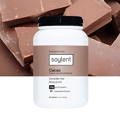 Cacao – Proteína Vegana em Pó, Substituto de Refeição com Nutrição Completa, 39 Nutrientes Essenciais – 36.8oz (1042g) - Soylent