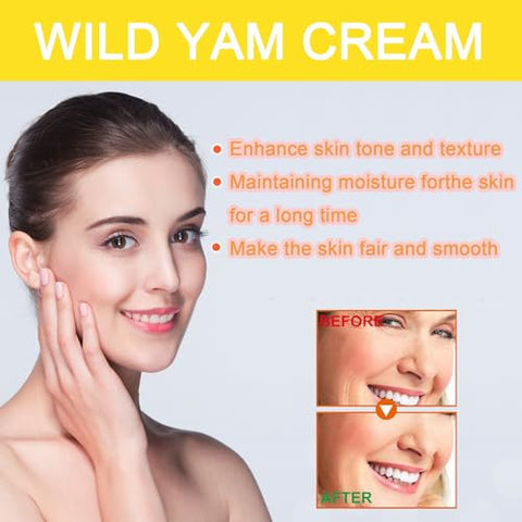 Hewleshen - Creme de Yam Selvagem Orgânico Barbara O’Neill para Equilíbrio Hormonal – 3 Unidades –  Enriquecido com Annas Wild Yam Cream – Para Todos os Tipos de Pele