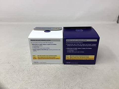 NIVEA - Nivea Q10 Creme Facial Dia FPS 15 + Creme Facial Noite, 50 ml – Redutor de Rugas