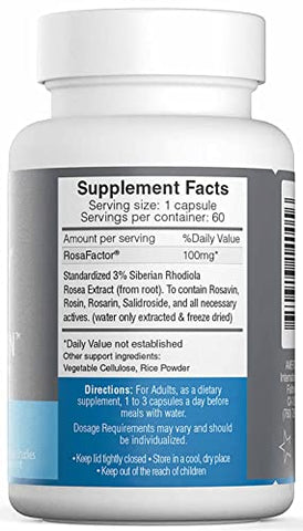 AMERIDEN INTERNATIONAL,Inc - Rosavin – Rhodiola rosea Siberiana 60 Cápsulas V 100mg