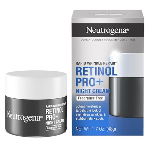 Pro Retinol Hidratante Noturno Anti-Rugas, Reparação Rápida de Rugas, Rosto Anti-Envelhecimento - Neutrogena