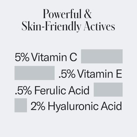 Serum Vitamina C E Ferulic | Clareia, Firmeza e Suaviza a Pele | 5% Vitamina C 0,5% Vitamina E 0,5% Ácido Ferúlico 1,5% Ácido Hialurônico | 30 ML (3 Meses de Uso) - Geologie