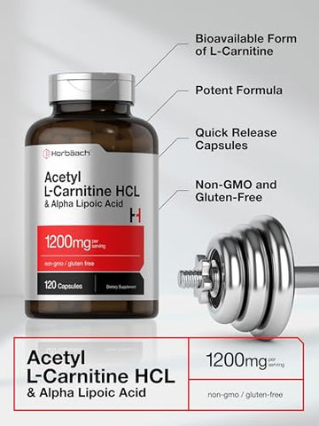 Acetyl L Carnitine HCL: Suplemento para energia e metabolismo – 100g - Horbäach