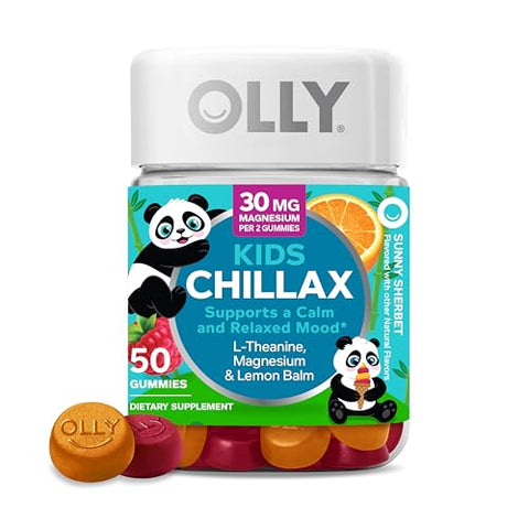 Kids Multivitamin Gummy Worms 70 Unidades e Chillax Gummies de Magnésio 50 Unidades – Pacote Promocional - OLLY