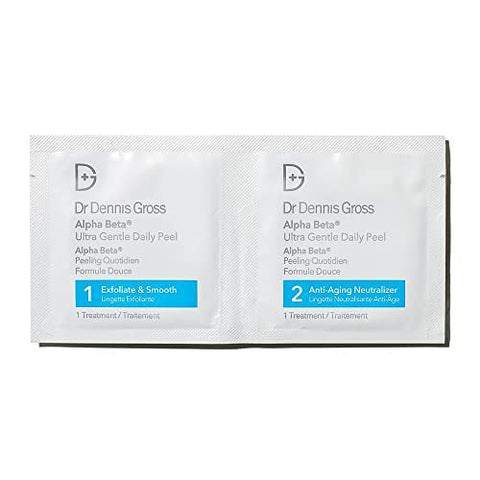Dr Dennis Gross - Dr. Dennis Gross Alpha Beta Ultra Gentle Daily Peel: Tratamento Diário Suave para Pele Desidratada ou Sensível, Tom ou Textura Irregulares, Linhas Finas ou Poros Dilatados (5 Tratamentos)
