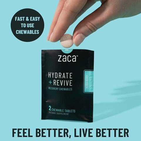 Recovery | Suplemento Mastigável | Hidratação e Revitalização | Festa, Viagem, Exercício - Zaca