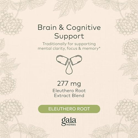 Mental Alertness – Suplemento de Suporte Cerebral para Manter o Foco – 60 cápsulas - Gaia Herbs