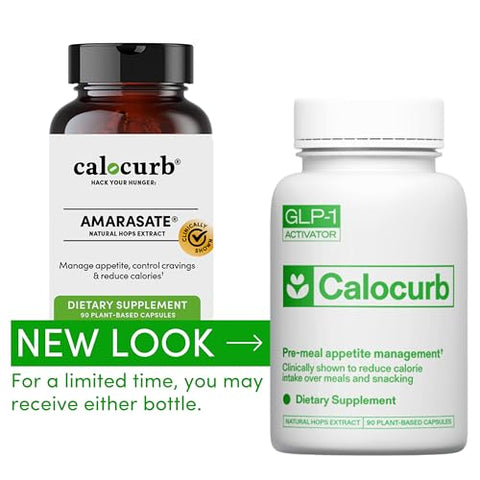 Calocurb - Suplemento Controlador de Calorias, Ativador Natural GLP-1 6X, 90 Cápsulas (1 Mês de Fornecimento Médio), Suplemento Alimentar à Base de Plantas, Fórmula Patenteada, Gerencia o Apetite, Fome