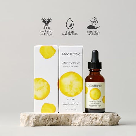 Conjunto de Cuidados com a Pele Mad Hippie – Serum Facial de Vitamina C Iluminadora da Pele e Serum de Retinol Super A Firmador – Tamanho de Viagem