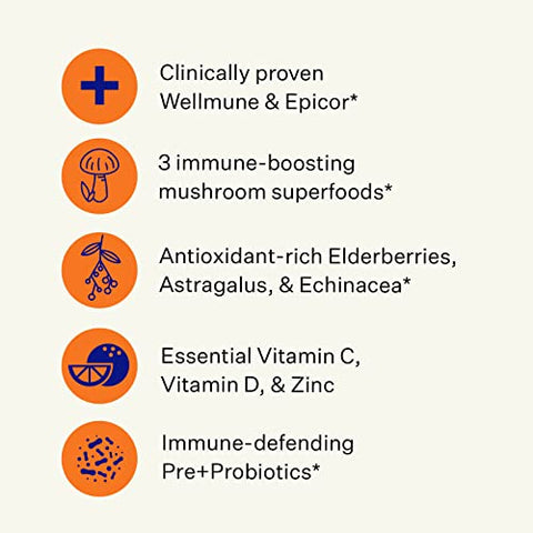 Mix de Bebida de Suporte Imunológico | Sem Açúcar com Sabugueiro, Vitamina C, Vitamina D, Zinco, Prebióticos e Probióticos | Amigável ao Keto, Vegano, Sem Glúten | Sem Sabores Artificiais | Marca Blueshift - Blueshift