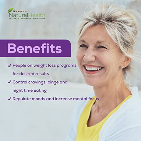 Newport Natural Health - Controle Completo do Apetite – Suplementos para Perda de Peso Feminino e Masculino, Inibidor de Apetite, Pílulas de Dieta que Funcionam Rapidamente, Queimadores de Gordura para Mulheres, Aumente a Perda de Gordura, 90 Cápsulas