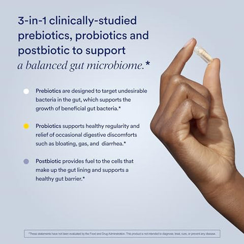 Synbiotic: Fórmula 3 em 1 para Saúde Intestinal, Regularidade e Suporte Imunológico – Cápsulas de Liberação Controlada, 30 unidades - Ritual