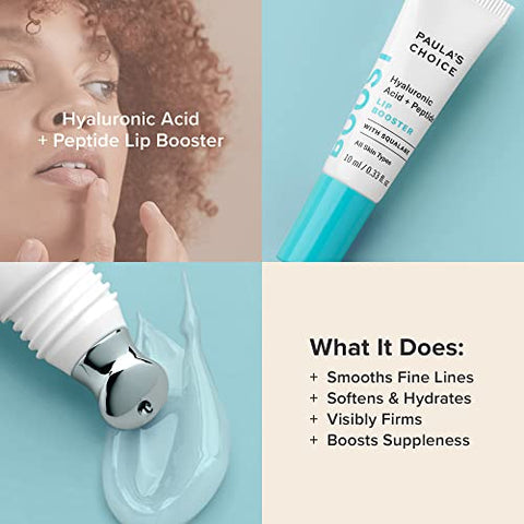 Paula's Choice - Paula’s Choice BOOST Lip Booster Ácido Hialurônico Peptídeo, Tratamento Hidratante para Volume Labial e Firmeza