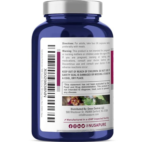Caralluma Fimbriata 1600mg – 180 Cápsulas Vegetais (Sem OGM, Vegano) - NusaPure