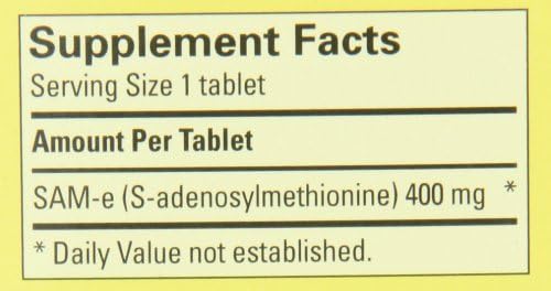 Nature Made - Nature’s Made Sam-e Complete 400mg – 36 Comprimidos (2 Pacotes) | Comprimidos de Sam-e 400mg para o Bem-Estar | Embalagem Dupla