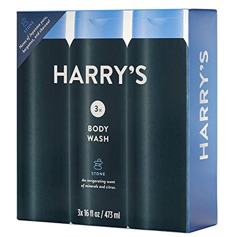 Harry's - Harry’s Body Wash Masculino, Fragrância Stone, 473 ml (Pack com 3 unidades)
