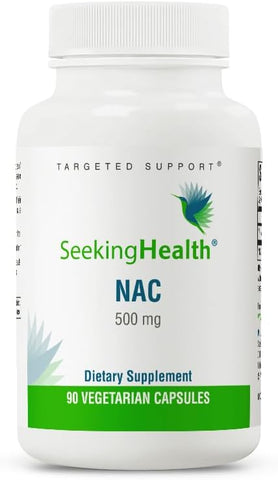 Seeking Health - NAC 500 mg | Ação Detox Poderosa | 90 Cápsulas Fáceis de Engolir | Livre de Alergênicos Comuns |
