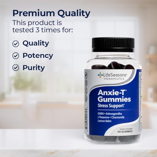 LifeSeasons - Anxie-T Gummy – Alívio do Estresse – Suplemento Vitamínico para o Humor – Marca Anxie-T