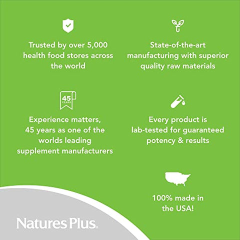 PABA 1000 mg – 60 Comprimidos Vegetarianos – Suporte à Saúde da Pele – Promove Produção de Energia – Livre de Glúten - Natures Plus