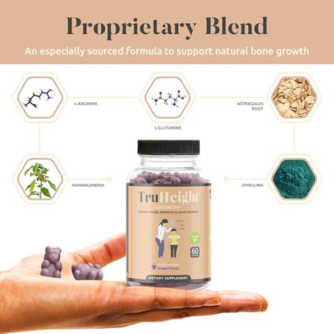 ProHeight - TruHeight Gummies (Uva) – Suplemento Natural para Crescimento de Altura Infantil