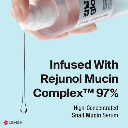 GANGNAM GLOW - Rejunol Mucin Serum 100ml – 97% Soro de Mucina de Caracol I Pantenol I Niacinamida I Cuidados com a Pele I Esfoliante Facial I Hidratante Facial