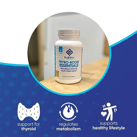 Thyro-Boost Essentials – Suporte Não-Glandular para Função Tireoidiana Ótima, 90 Cápsulas - NuEthix Formulations