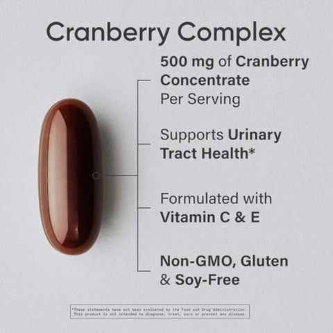 Cranberry Fruit Complex – Softgels para Suporte à Saúde do Trato Urinário – Equivalente a 25.000mg de Cranberries, Feito com Pacran - Sports Research