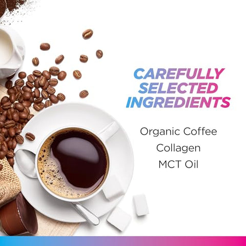 Livingood Daily - Pó de Colágeno Hidrolisado com Café Diário Livingood (Baunilha) – Peptídeos de Colágeno de Pasto, Vitaminas