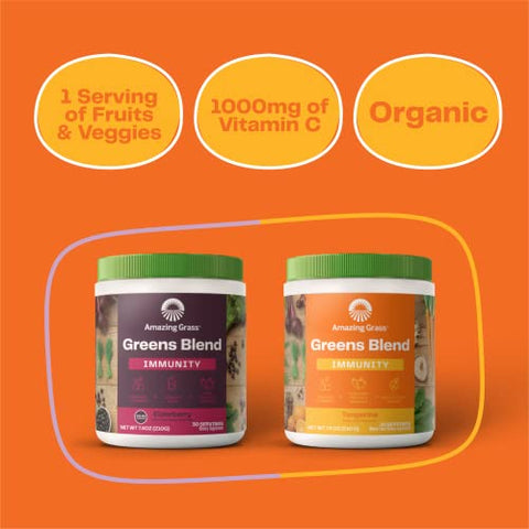 Greens Superfood: Pó de Verdes com Spirulina Orgânica, Chlorella, Beterraba em Pó e Enzimas Digestivas – 100g - Amazing Grass