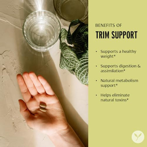 Trim Support – Suplemento Orgânico para Perda de Peso – Suporte Natural ao Metabolismo com Triphala, Guggulu – 60 cápsulas - Banyan Botanicals