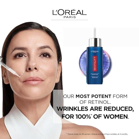 L'Oreal Paris - L’Oréal Paris Revitalift Triple Power LZR Serum Noturno para o Rosto, com 0,3% de Retinol Puro, Hidrata a Pele e Elimina Rugas Profundas, para Todos os Tipos de Pele, 30ml