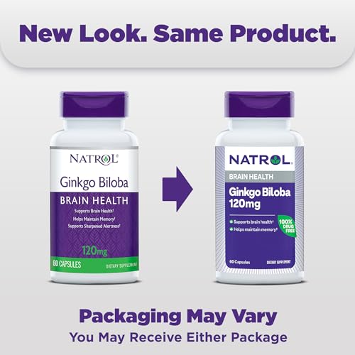 Ginkgo Biloba 120mg – Suporte para Memória e Saúde Cerebral – 60 Cápsulas - Natrol