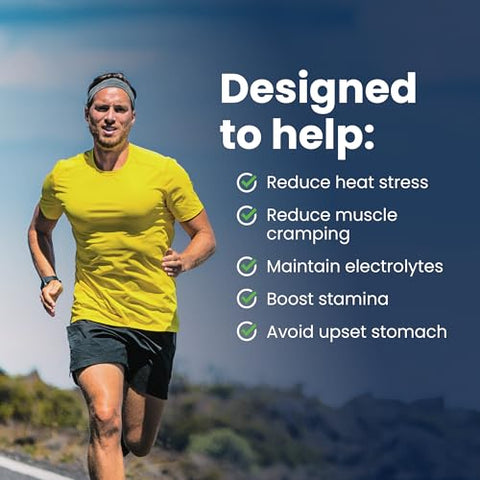 Cápsulas de Eletrólitos com Vitamina D | Pílulas de Sal com Eletrólitos para Corrida, Nutrição Esportiva de Resistência | 100 Cápsulas de Eletrólitos - SaltStick