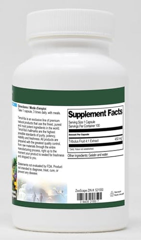 Terravita - Tribulus Fruit 4:1 – 450 mg (100 Cápsulas) – Marca em Destaque