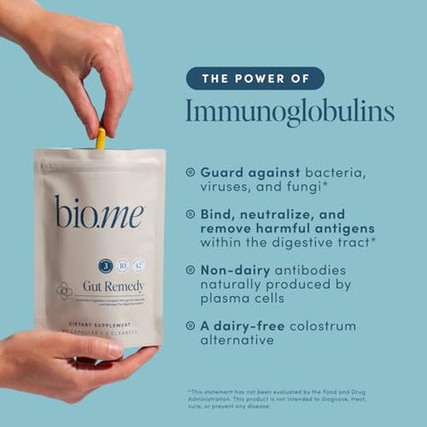 Bio.me - Cápsulas Remédio para o Intestino (3 Limpezas Mensais) Limpeza Intestinal com Citrato de Magnésio, Berberina, Immunolin, L-Glutamina – Limpeza de 5 Dias