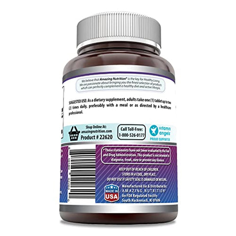 Amazing Nutrition - Amazing Formulas L-Carnitine | 1000 mg por Porção | 120 Comprimidos | Livre de Transgênicos | Sem Glúten | Fabricado nos EUA