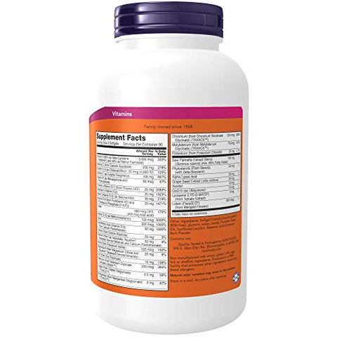 AdamTM – Vitaminas Masculinas em Softgels, 180 Unidades (Embalagem de 1) - NOW Foods