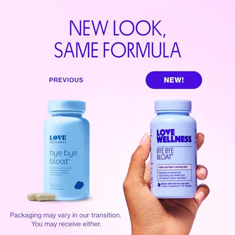 Bye Bye Bloat, Enzimas Digestivas | Alívio de Inchaço para Mulheres | Ajuda a Reduzir Gases - Love Wellness