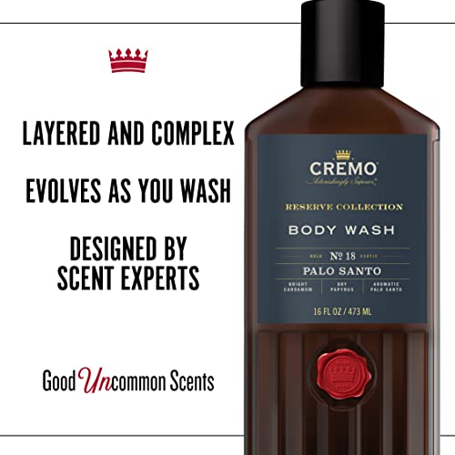 Palo Santo Body Wash 16 Fl Oz (2-Pack) – Cardamom, Papyrus e Palo Santo Aromático – Reserve Collection – 480 ml (2×240 ml) - Cremo