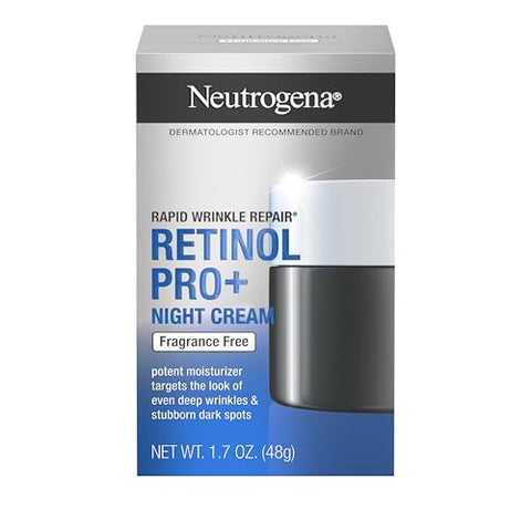 Pro Retinol Hidratante Noturno Anti-Rugas, Reparação Rápida de Rugas, Rosto Anti-Envelhecimento - Neutrogena