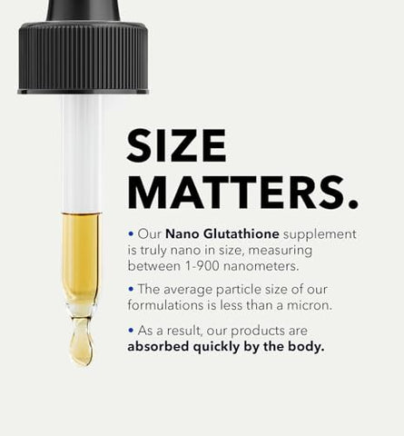 Nanoceutical Solutions - Nano Glutationa Líquida de Grau Farmacêutico | Suplemento de Glutationa em Gotas | Absorção Ultraeficiente, Até 8 Vezes Maior Que a Glutationa |
