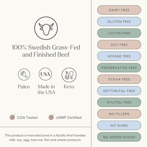 Be Well by Kelly LeVeque - Be Well by Kelly – Proteína em Pó de Carne de Vaca Alimentada com Capim, 23g de Proteína