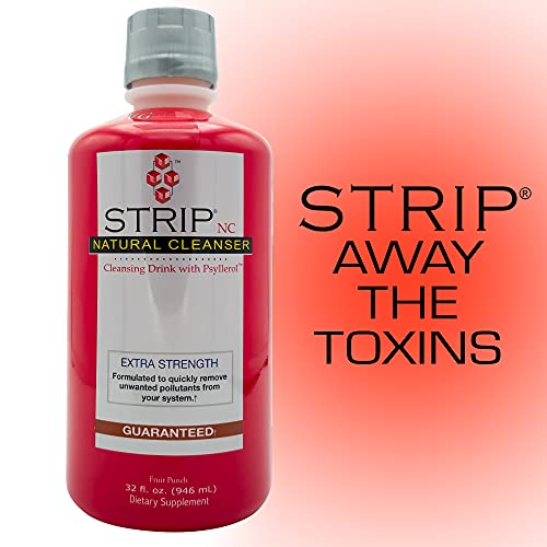 Strip NC Herbal Cleanse Detox Drink 32 Fl Oz – Desintoxicação Rápida do Corpo, Detoxificador Premium para Remoção Rápida de Toxinas, Limpeza Extrema, Sabor de Ponche de Frutas - Wellgenix