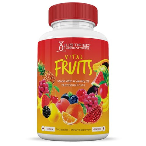 Justified Laboratories - (4 Pacotes) Suplemento Vital de Frutas e Vegetais Integrais Vermelhos – Marca Vital
