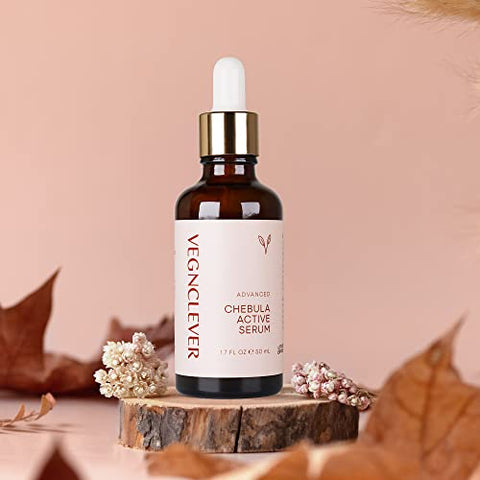 Vegnclever - Chebula Active Serum para o Rosto – Serum Antioxidante Anti-Envelhecimento com Ácido Hialurônico e Vitamina C – Hidratante  Chebula