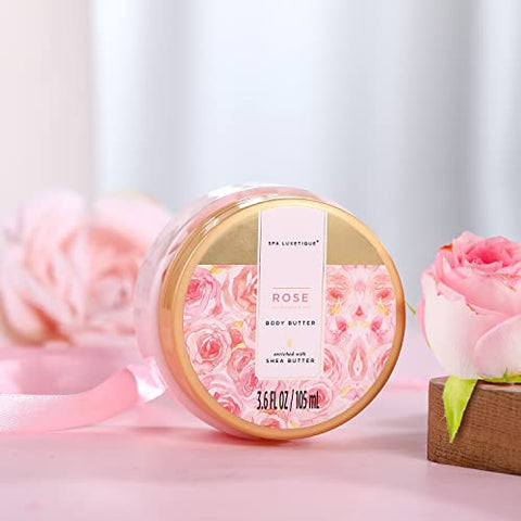 spa luxetique - Conjunto de Presente para Mulheres, Spa Luxetique Banho para Mulheres, 8 Pçs Cesta de Spa de Rosa Inclui Banho de Espuma, Gel de Banho, Loção Corporal, Presentes de Aniversário de Spa, Presentes do Dia das Mães para Mamãe