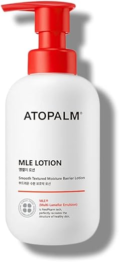 MLE Loção 200ml 6.8 Fl Oz para Pele Sensível, Hidratação de 48 Horas com Ceramida, Loção Hidratante de Longa Duração para Bebês, Fortalecimento da Barreira Cutânea, Alívio de Vermelhidão - ATOPALM