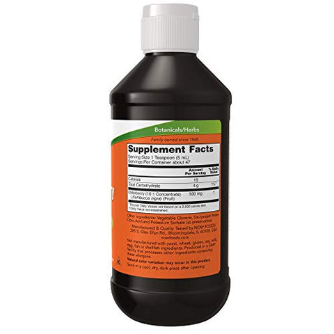 Extrato de Sabugueiro Líquido, 240 ml (Pacote com 2) - NOW Foods